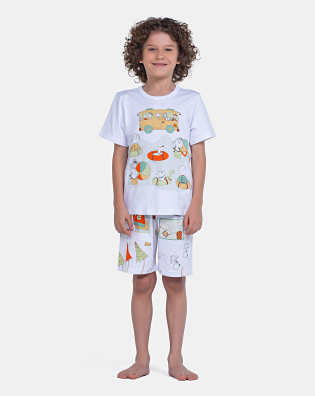 Pijama Manga Curta e Bermuda