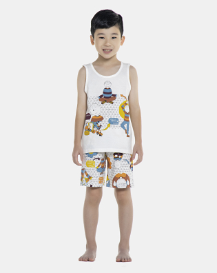 Pijama Masculino Kids  Regata e Bermuda