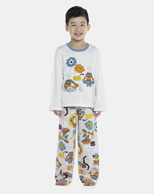 Pijama Masculino Kids Longa Curta e Calça