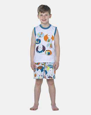 Pijama Masculino Kids Regata Machão e Bermuda