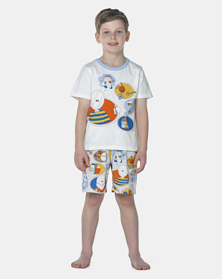 Pijama Masculino Kids Manga Curta e Bermuda