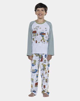 Pijama Masculino Kids Manga Longa e Calça
