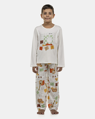 Pijama Masculino Kids Longa Curta e Calça