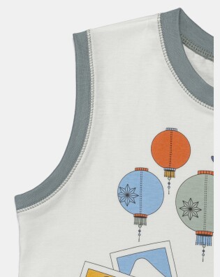 Pijama Masculino Kids Regata Machão e Bermuda