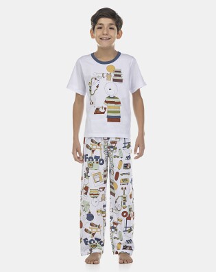 Pijama Masculino Kids Manga Curta e Calça