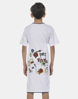 Roupão Masculino Kids Manga Curta Atoalhado