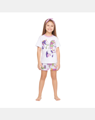 Conjunto Feminino Kids Manga Curta e Short