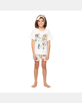 Pijama manga curta e short