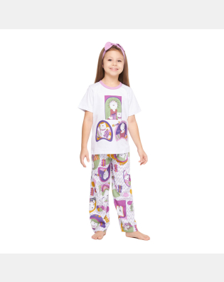 Pijama manga curta e calça