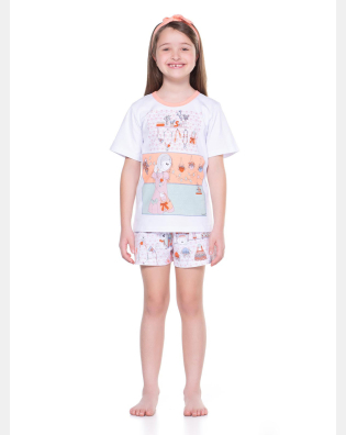 Pijama manga curta e short