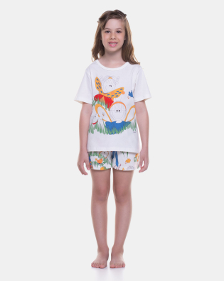 Pijama manga curta e short