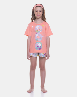 Pijama manga curta e short