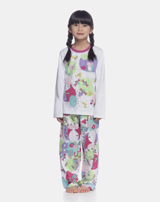 Conjunto Feminino Kids Manga Longa e Calça