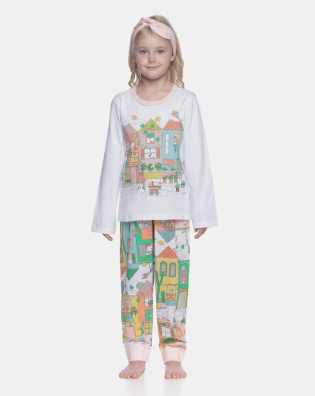 Pijama manga longa e calça