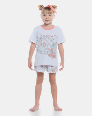 Pijama manga curta e short