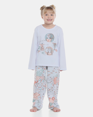Pijama manga longa e calça    