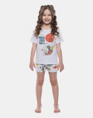 Pijama Manga Curta e Short  