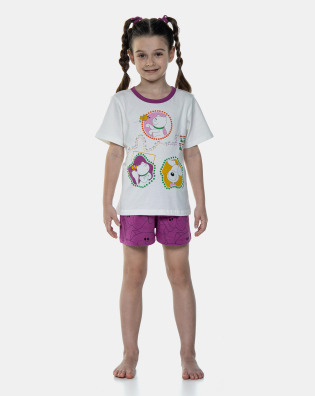 Pijama Manga Curta e Short