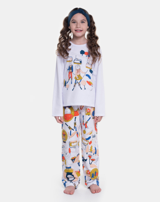 Pijama Manga Longa e Calça