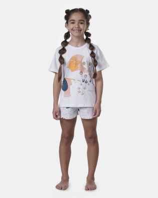 Pijama manga curta e short