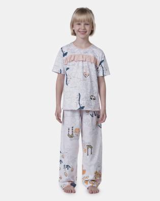 Pijama manga curta e calça
