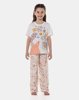 Pijama manga curta e calça