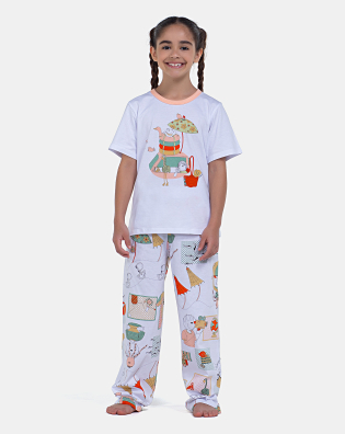 Pijama Manga Curta e Calça