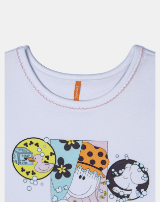 Pijama Feminino Kids Manga Curta e Short