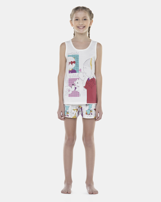 Pijama Feminino Kids Regata e Short