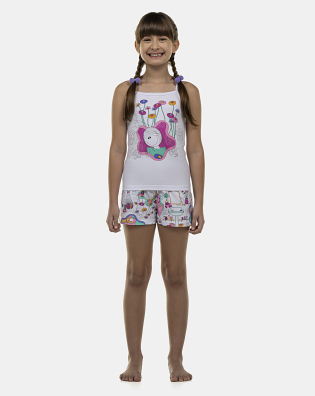 Pijama Feminino Kids Alça e Short
