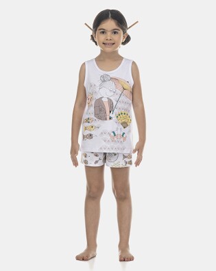 Pijama Feminino Kids Regata e Short