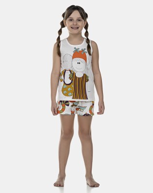 Pijama Feminino Kids Regata e Short