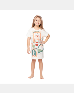 Camisão Feminino Kids Manga Curta