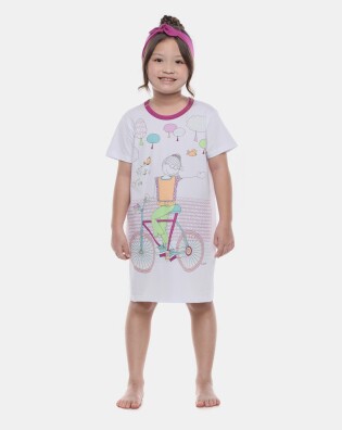 Camisão Feminino Kids Manga Curta