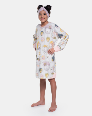 Loja Sonhart | Pijama Camisão Feminino Infantil Manga Longa