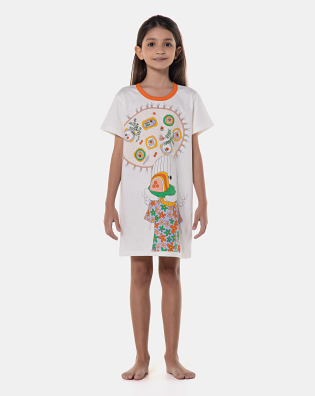 Camisão Feminino Infantil manga curta Pat Sonhart