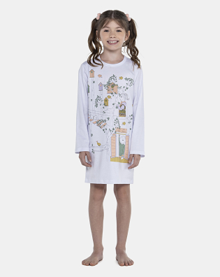 Camisão Feminino Kids Manga Longa