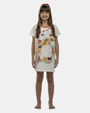 Camisão Feminino Kids Manga Curta