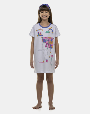Camisão Feminino Kids Manga Curta