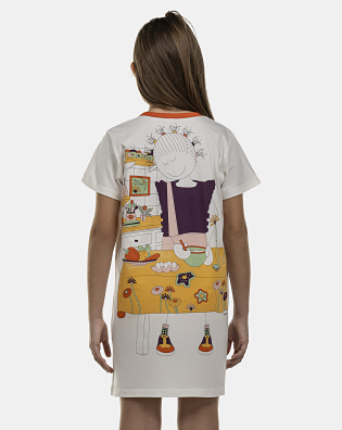 Camisão Feminino Kids Manga Curta