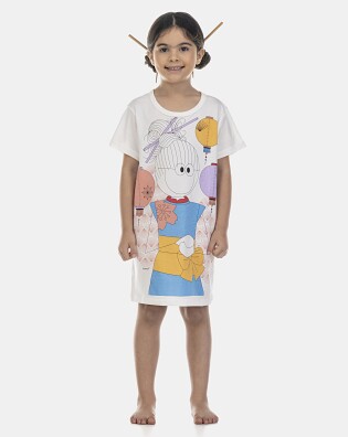 Camisão Feminino Kids Manga Curta