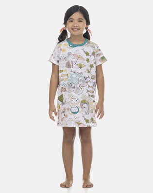 Camisão Feminino Kids Manga Curta