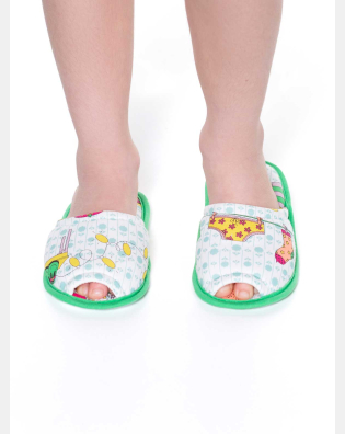 PANTUFA FEMININA COM ABERTURA INFANTIL - 5 A 12 ANOS