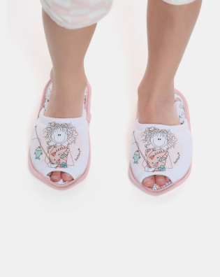 Pantufa Feminino Kids Com Abertura