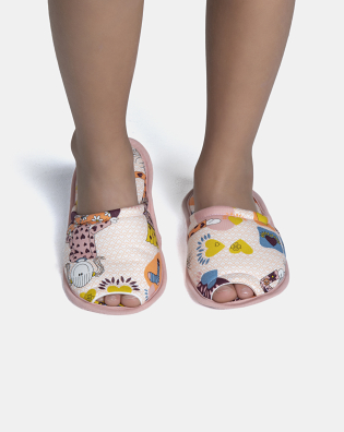 Pantufa Feminina Kids Com Abertura