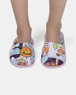 Pantufa Feminina Kids Com Abertura