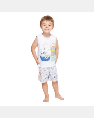 Conjunto Masculino Baby Regata Machão e Bermuda