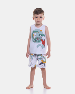 Pijama regata e bermuda