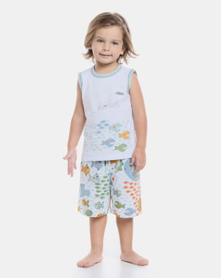 Pijama regata machão e bermuda 