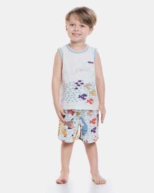 Pijama regata machão e bermuda